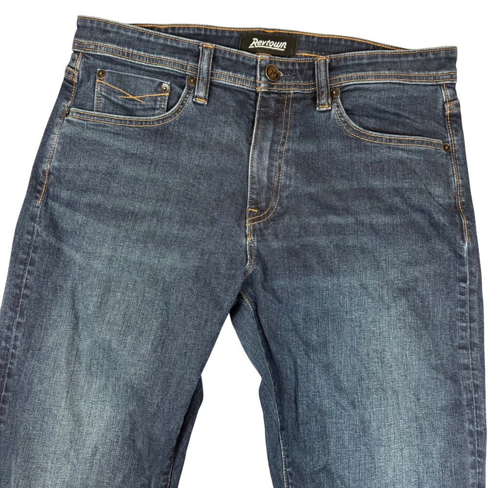 Revtown Decade Denim Automatic Mens Dark Wash Straight Leg Jeans W33 L30